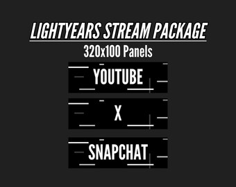 Lightyears ストリーム パッケージ | 銀河、SF、宇宙 | 4 つのオーバーレイ / パネル付き | 1920x1080 | Twitch、Kick、Youtube など