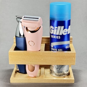 Holz Wand Arbeitsplatte Rasierer Haarbürste Elektrische Zahnbürste Zahnpasta Halter Stand Bad Dusche Organizer Mann Frau Geschenk