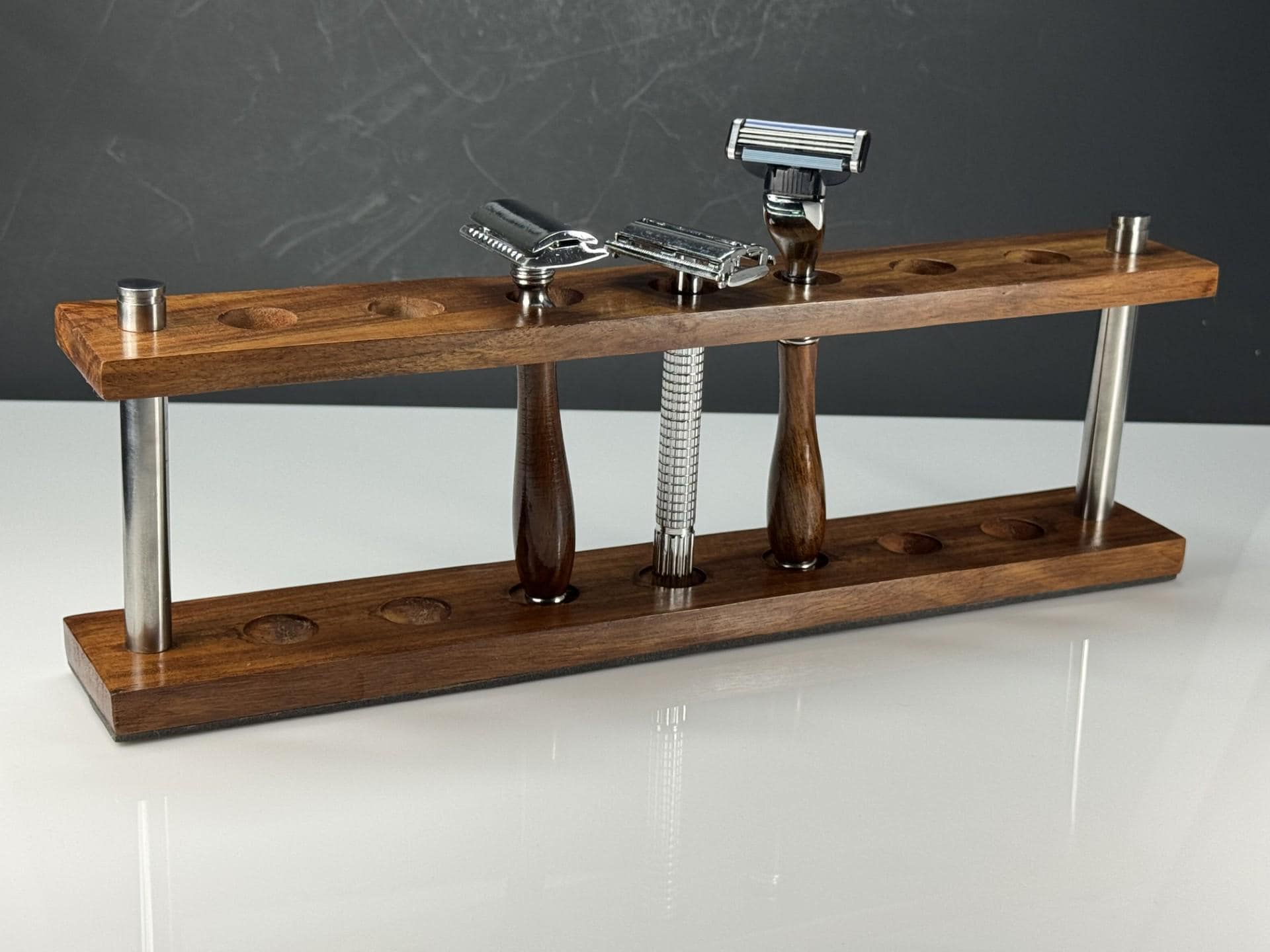 7-slot Multiple Safety Razor Storage Display Stand, Handmade Wooden - Etsy