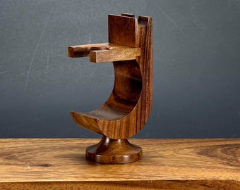 Wood Shave Stand for safety razor and Brush