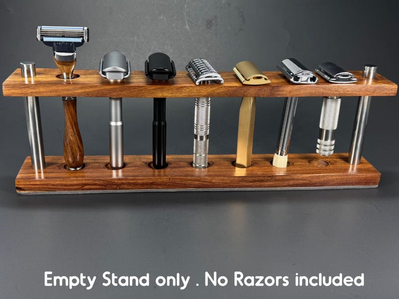 7-slot Multiple Safety Razor Storage Display Stand, Handmade Wooden - Etsy