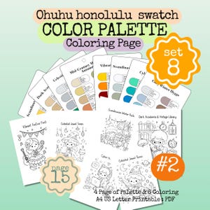 Honolulu-kleurpaletgids voor herfst donkere vintage staalkaart met hexadecimale code