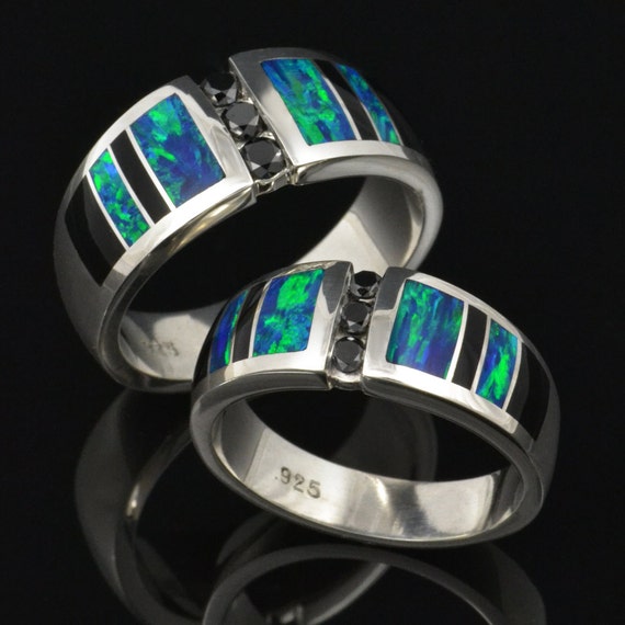 Black wedding rings for her deals
