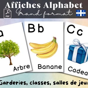 Material educativo em francês. Alfabeto para creche. Alfabeto para imprimir. Material educativo em francês. Equipamentos de jardim de infância