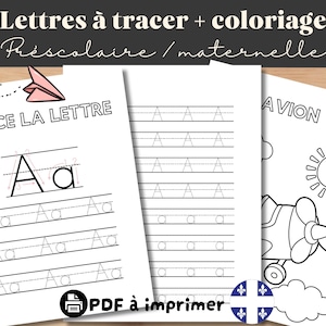 Bildungsaktivitäten auf Französisch. Alphabet-Buchstaben zum Nachzeichnen und Ausmalen für Kita-Kinder. Kindertagesstättenaktivitäten auf Französisch.