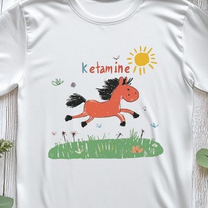 Ketamin Meme T-Shirt: Quirky Horse Design