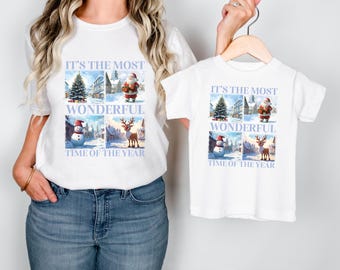 Camiseta "Es la época más maravillosa del año", camiseta "Merry Christmas", camiseta "Luces de Navidad", camiseta "Navidad", camiseta "Navidad familiar"