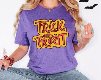 Bus eller godis Halloween-t-shirt, läskig säsong-tröja, Halloween-tröja, Halloween för kvinnor, Halloweenfest, rolig Halloween, Halloween