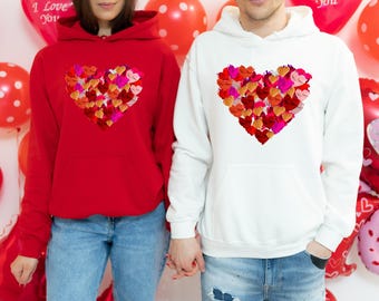 Love Sweatshirt, Valentine Day Heart Brushstroke Sweatshirt, Cute Heart Shirt, Valentines Day Shirt, Valentines Day Shirt, Valentines Tee