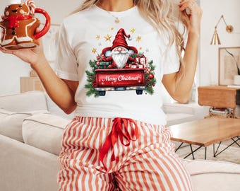 Christmas Gnomes Tee, Christmas Gnome and Truck Sweatshirt, Funny Christmas Shirt, Merry Christmas Shirt, Family Christmas, Christmas Gift