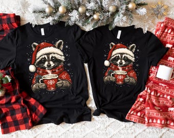 Christmas Raccoon Sweatshirt, Feral Shirt, Christmas Season Feral Raccoon Shirt, Christmas Shirt, Funny Raccoon Meme Shirt