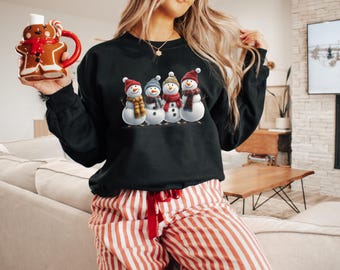 Snowman Sweatshirt, Snowman Tee, Snowman T-Shirt, Christmas Sweater, Funny Christmas Shirt, Merry Christmas Shirt, Family Christmas