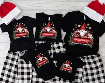 Christmas Gnome and Truck Sweatshirt, Funny Christmas Shirt, Merry Christmas Shirt, Christmas Gnomes Tee, Family Christmas, Christmas Gift