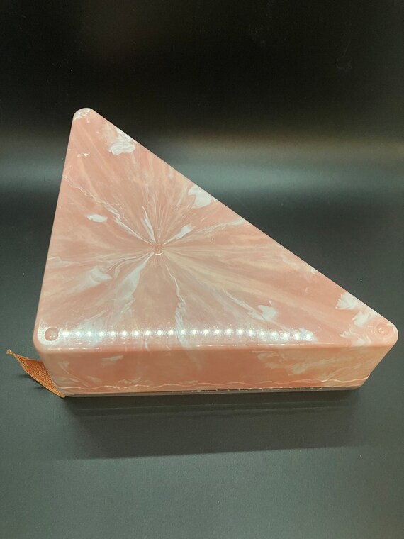 Vintage Pink Marbled Hommer Hanky Box - image 8