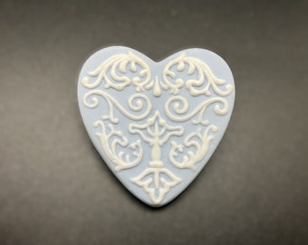 Vintage Wedgwood Jasperware Heart Brooch