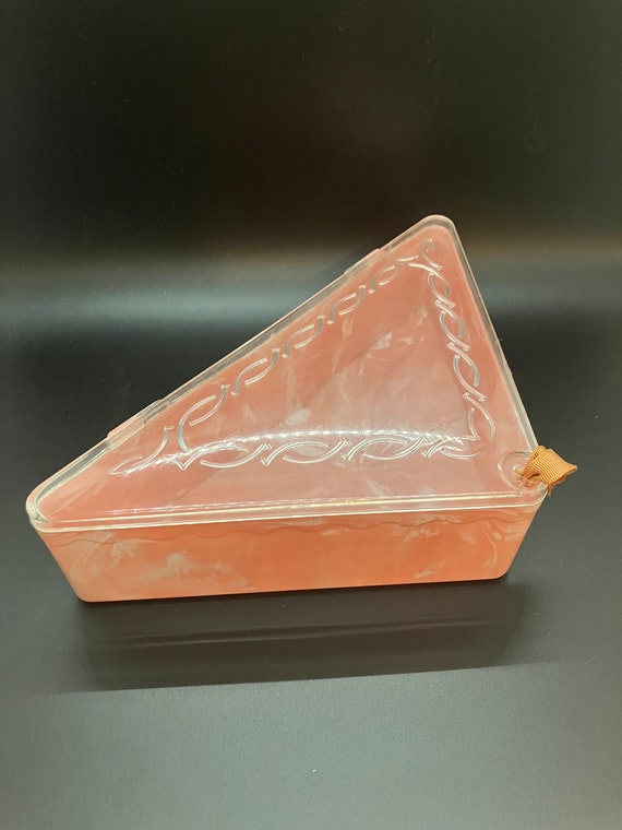 Vintage Pink Marbled Hommer Hanky Box - image 6