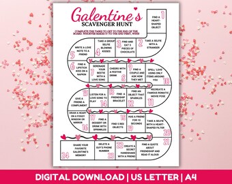 Galentine's Scavenger Hunt, Printable Galentine's Adult Scavenger Hunt, Galentine's Party Game, Valentine's Party Game, Ladies Night Games