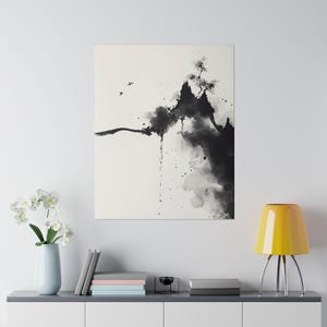 Canvas Wall Art, Japandi Modern Print for Home Decor, Stretched Matte Canvas, Scandinavian Design, Wabi Sabi Wall Art, Minimalist Home