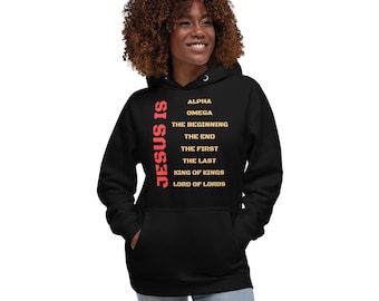 Sweat à capuche JESUS IS : Alpha Omega Christian Apparel