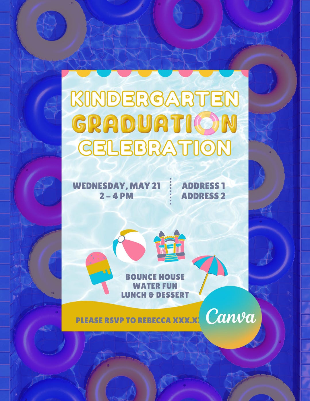 Kinder Invit Kindergarten Graduation Party Invitation | Graduation Celebration ...