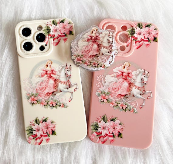 Magsafe Retro Princess,horse,fairie,flower,soft Magnetic TUP Case