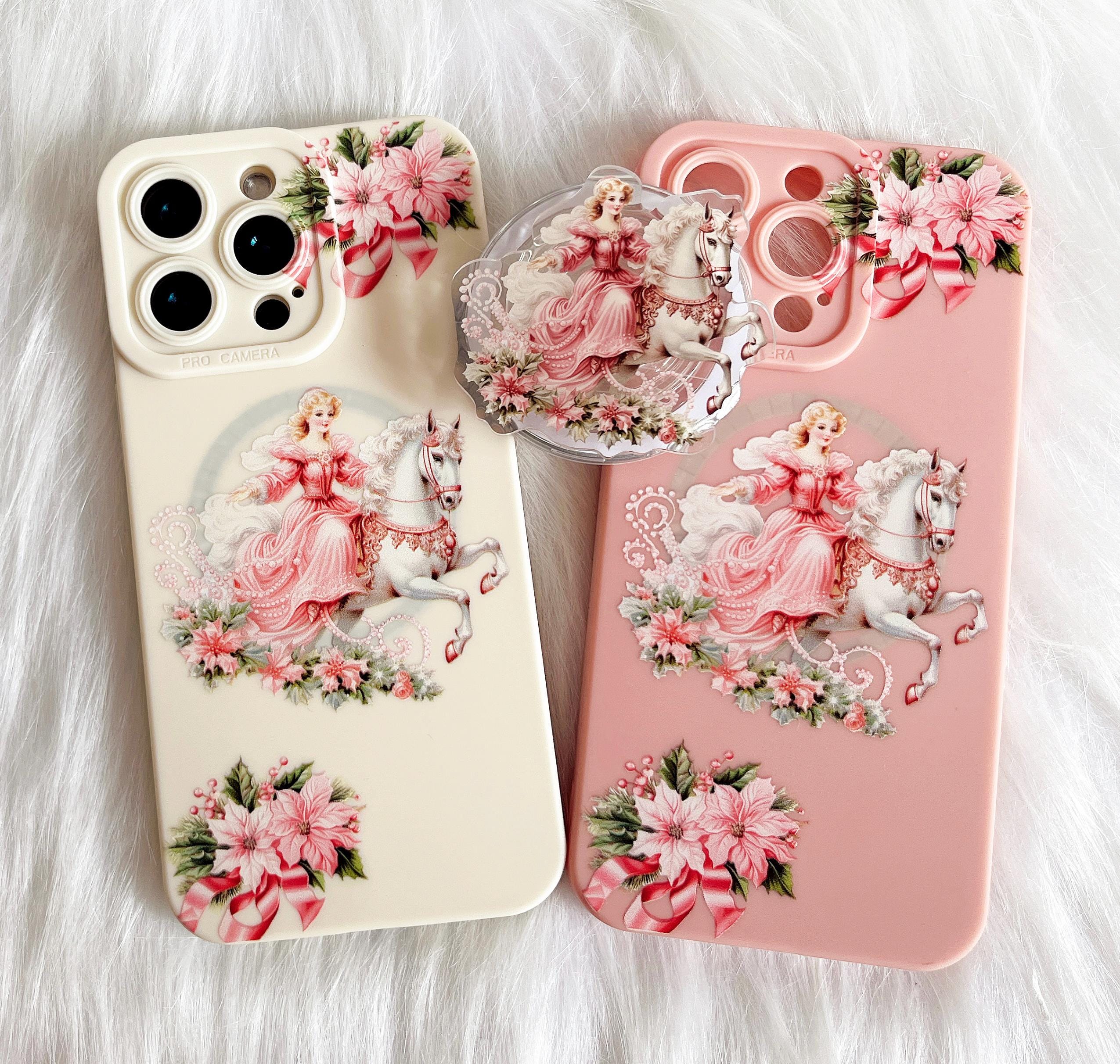 Magsafe Retro Princess,horse,fairie,flower,soft Magnetic TUP Case