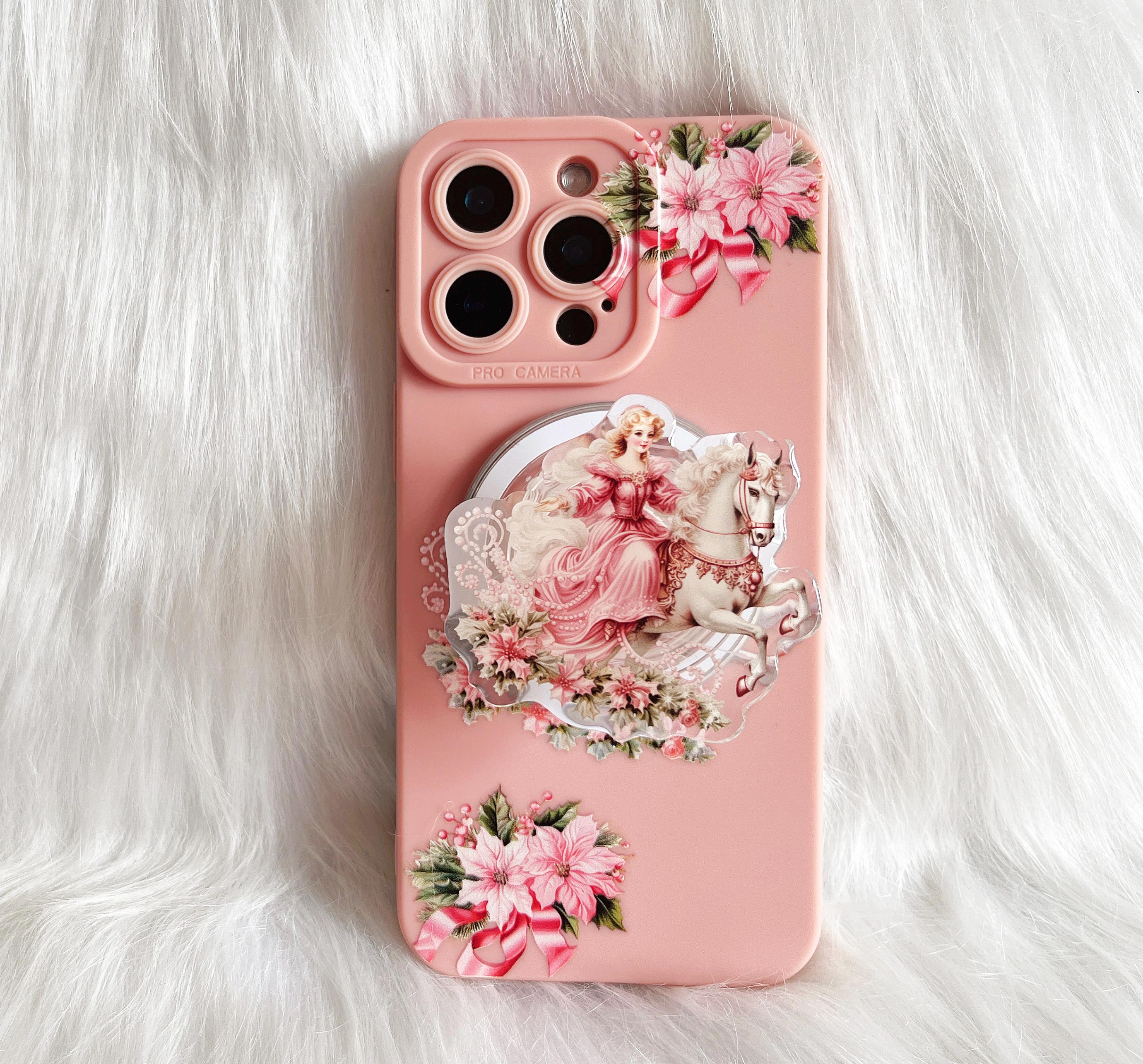 Magsafe Retro Princess,horse,fairie,flower,soft Magnetic TUP Case