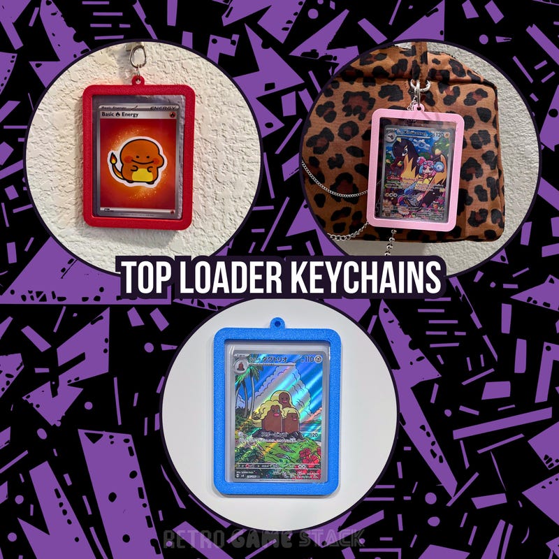 Test Card Keychain Tcg Card Display Keychain - Etsy