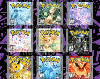 Inspired Eeveelutions Gameboy Nintendo Switch / Switch 2 OR DS/3DS Cartridge Display Case Storage