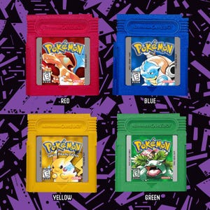 Retro Inspired Pokemon Game Case - Gameboy Nintendo Switch / Switch 2 OR DS/3DS Cartridge Display Case Storage