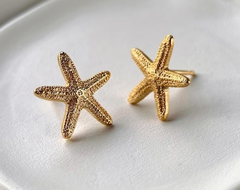 Star Fish Stud Earrings, Sea Star Stud, Summer Starfish Earrings, Gift For Her