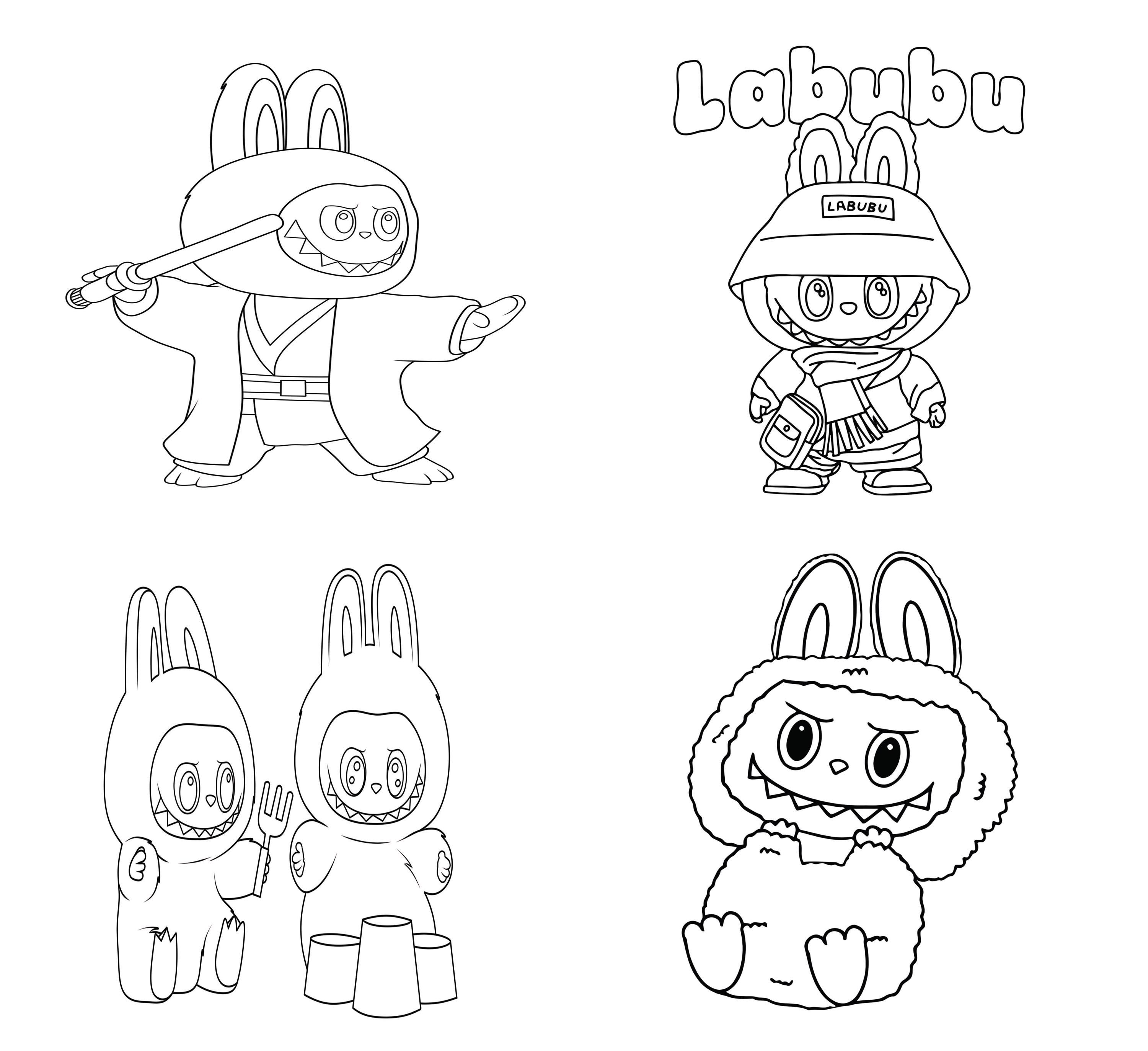 Labubu Pdf 128 Pages-labubu Coloring Pages – Kids & Adults, Printable PDF (instant ...