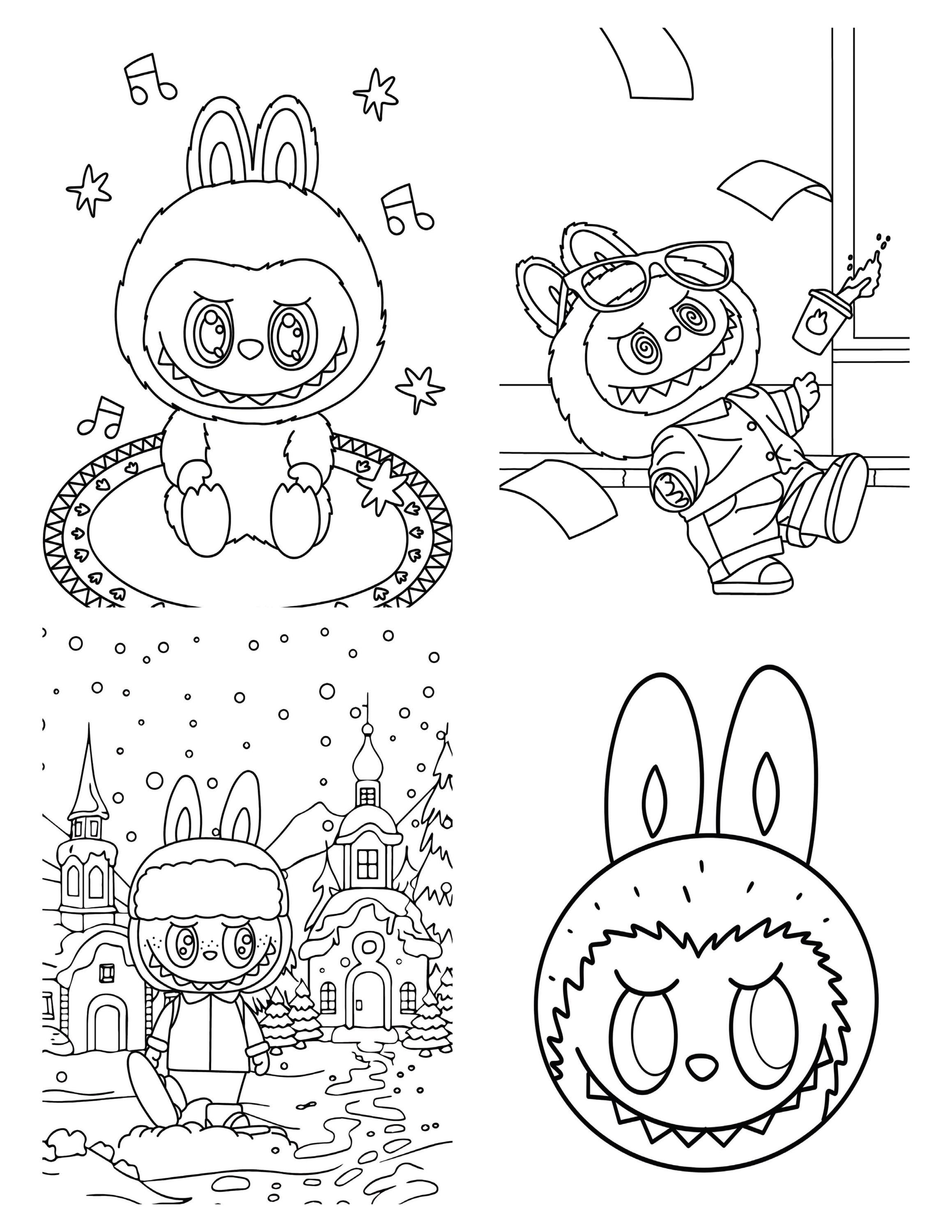 Labubu Pdf 128 Pages-labubu Coloring Pages – Kids & Adults, Printable PDF (instant ...