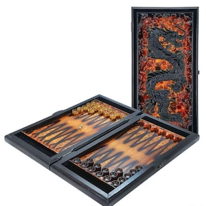 AMBER BACKGAMMON Board,backgammon board,high quality wood Backgammon board,Checkers amber set,Wooden Backgammon Set