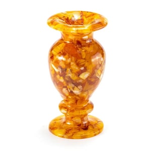 Portacandele per candela da chiesa con ambra naturale, arredamento per interni in ambra, interni in stile Art Déco, regalo per la casa, regalo religioso