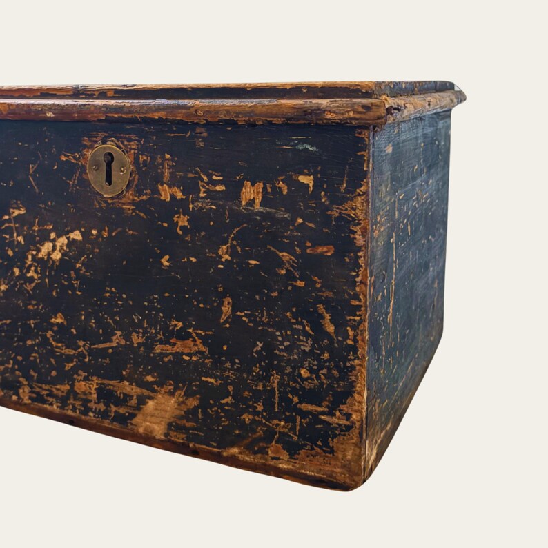 Antique Vintage Square Wooden Box - Etsy
