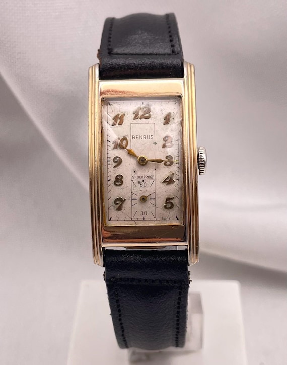 Amazing 1940s BENRUS  Doctors Rectangular Curvex … - image 4