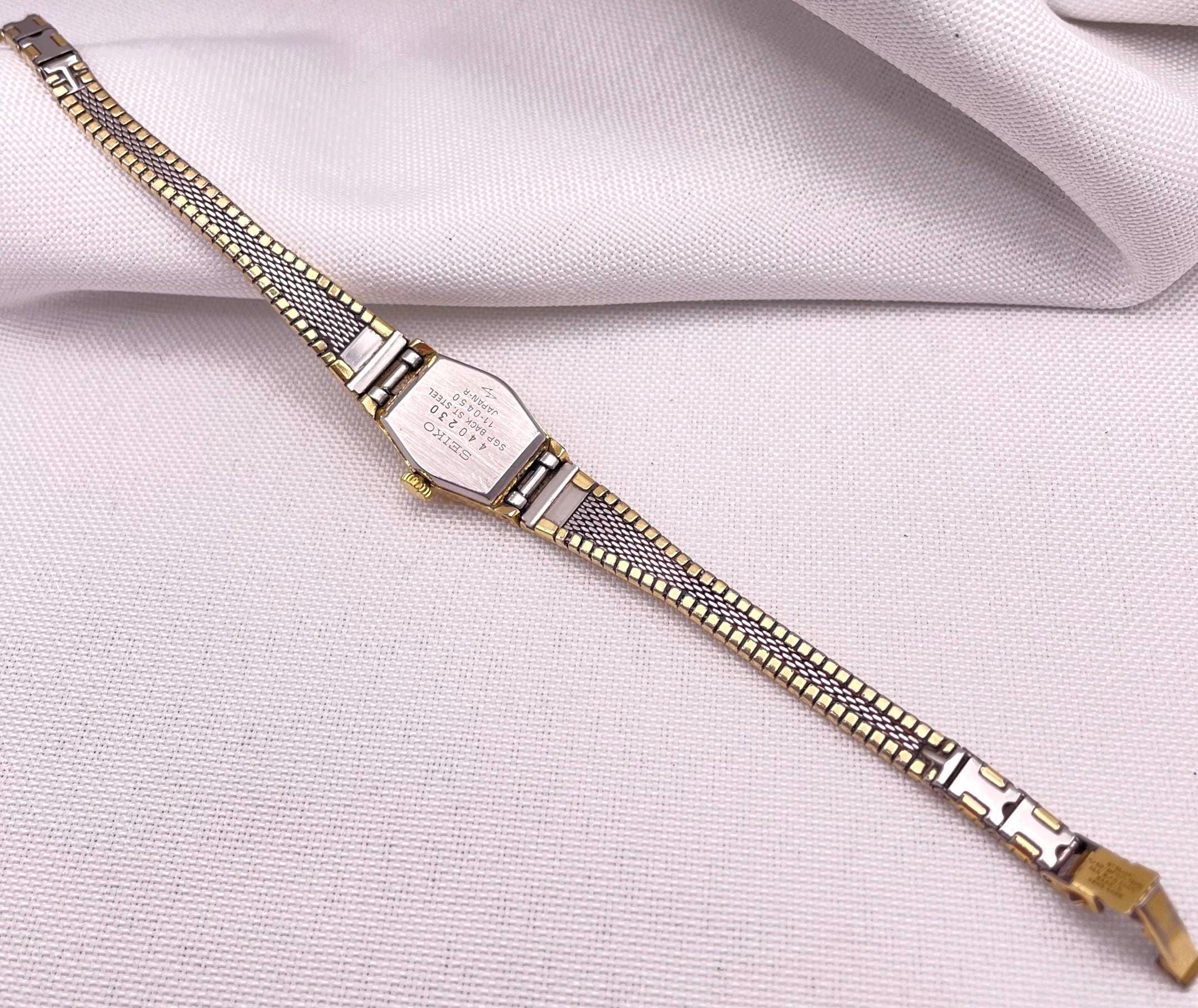 Vintage Seiko 010255 Watch 18k Gold Plated Bracelet Band Working Wind up Gold Vintage Seiko Watch Band - Etsy main image 3
