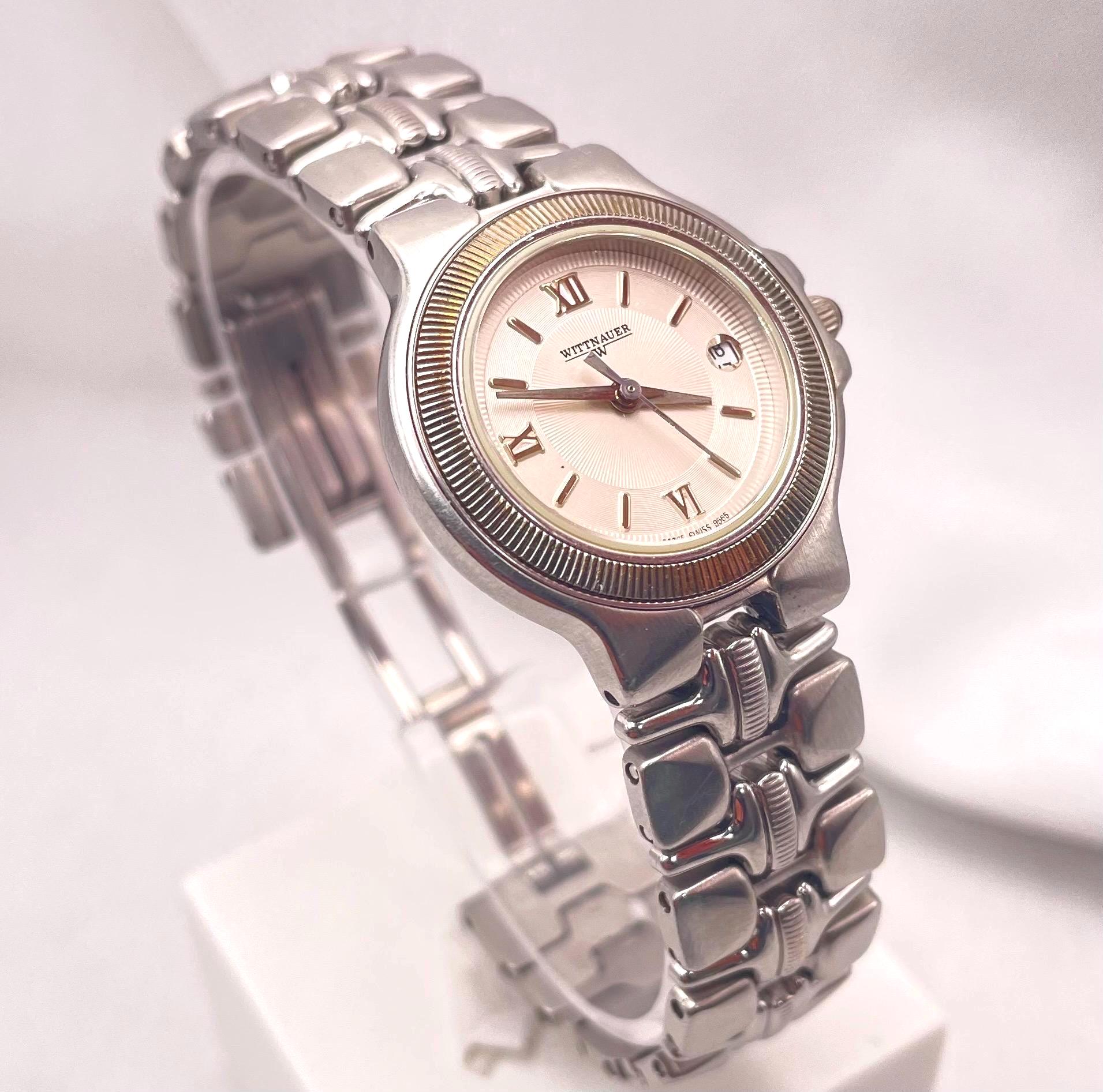 Montre Bracelet Wittnauer Or Blanc 14kt Avec Diamants - Tête Seule (manque Tige) - Occasion