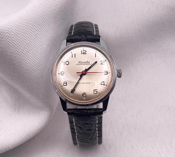 1960年代ヴィンテージ NIVADA「コンペンサマティック」17石手 1960年代ヴィンテージ NIVADA「コンペンサマティック」17石手