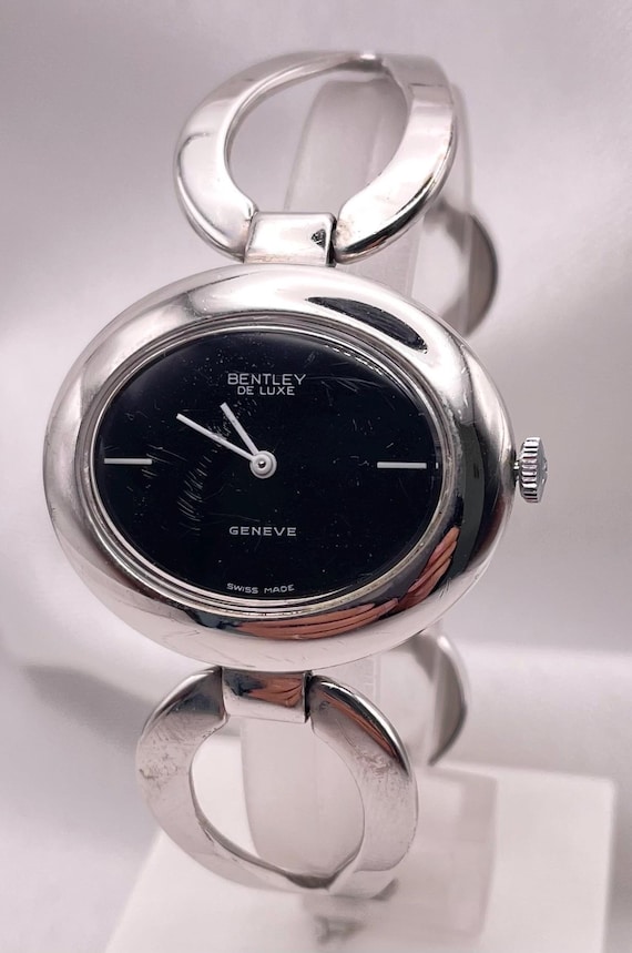 1970年代のヴィンテージ BENTLEY レディースウォッチ、シルバー 1970年代のヴィンテージ BENTLEY レディースウォッチ、シルバー