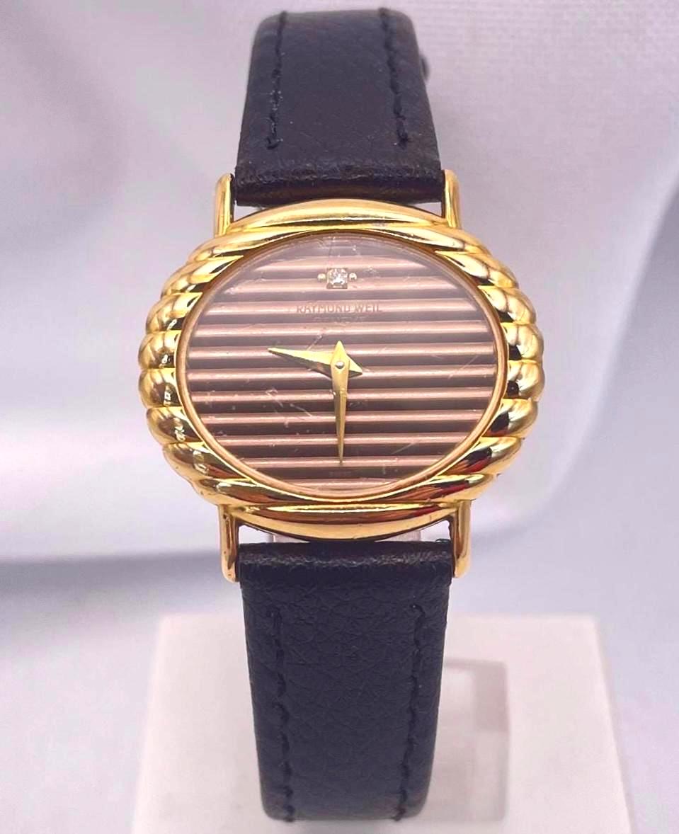 Vintage 1980s Ladies Raymond Weil 17 Jewel Manual Wind 18kt  display picture 3
