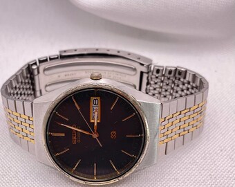 Vintage 1980s Seiko Quartz Watch, Two-tone Stainless Steel - Etsy