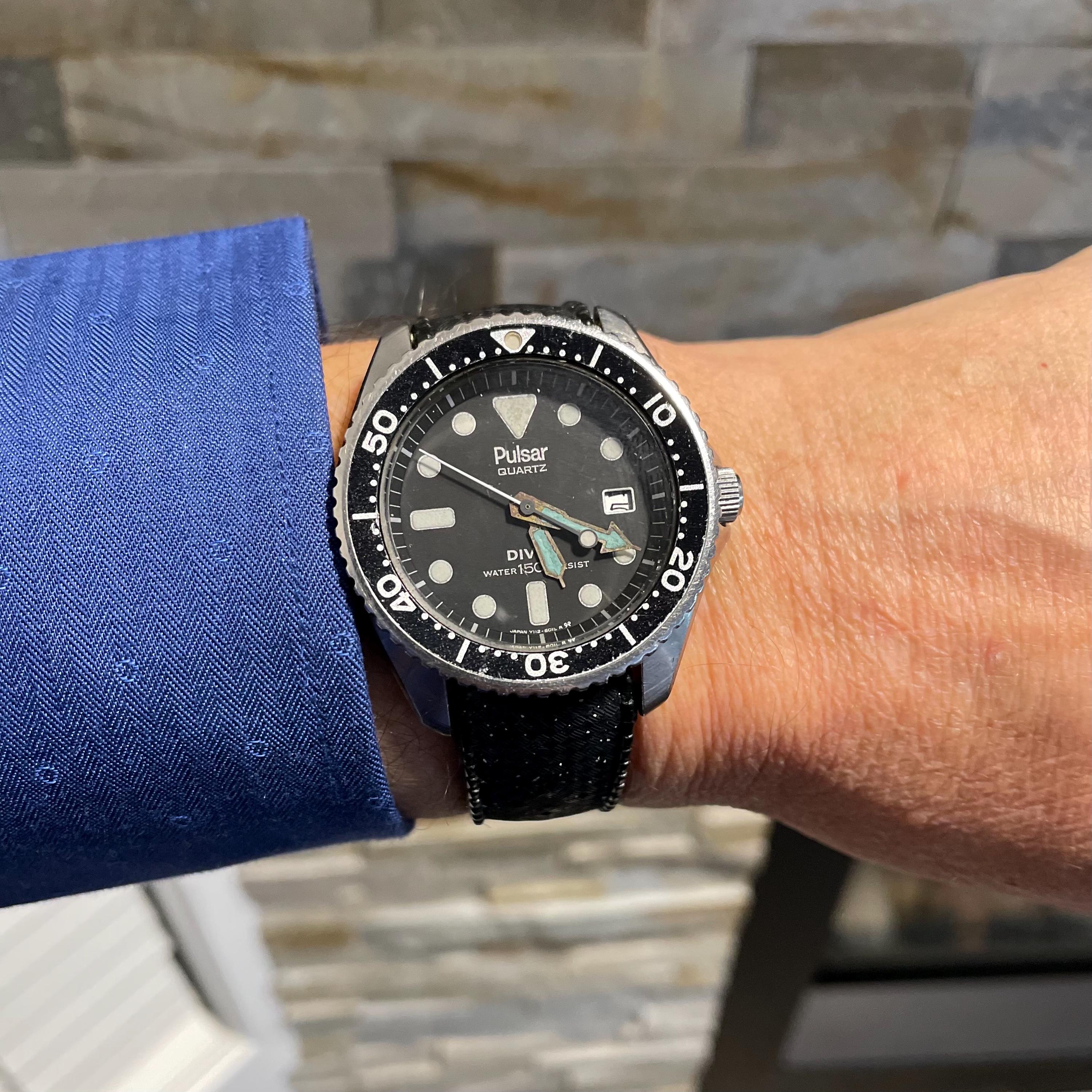 Vintage 1980s Pulsar Diver Pulsar (by Seiko) Quartz Y112