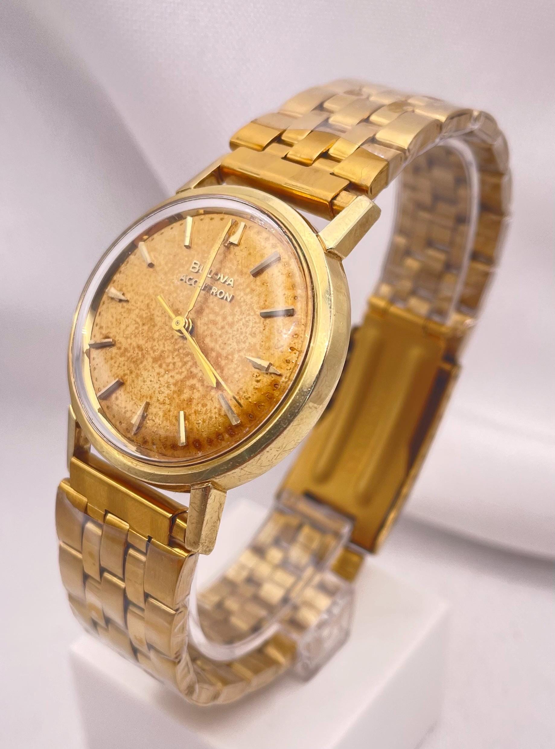 素晴らしい1960年代のユニセックスBULOVA Accutron-214音叉クォーツ