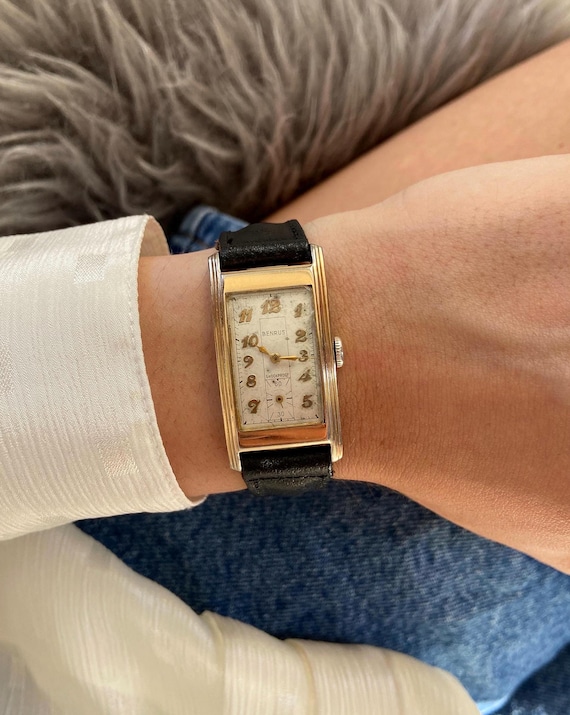 Amazing 1940s BENRUS  Doctors Rectangular Curvex … - image 1