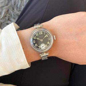 Very Rare Vintage 1920s ROLEX Sterling Silver 15 Jewel Extra Prima Manual Wind Wristwatch 60 second Sub-Dial Vintage Watch Strap - Serviced