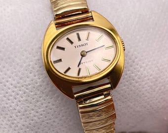 Vintage Tissot Watch Gold Plated Mechanical Women