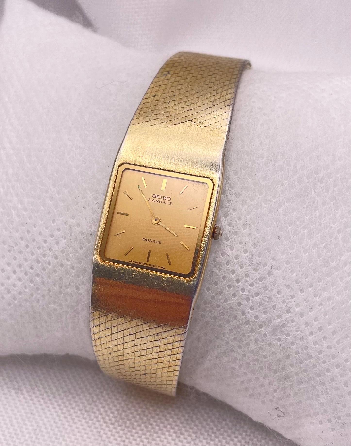 希少なヴィンテージ 1980年代 セイコー ラサール レディース 14石 超薄