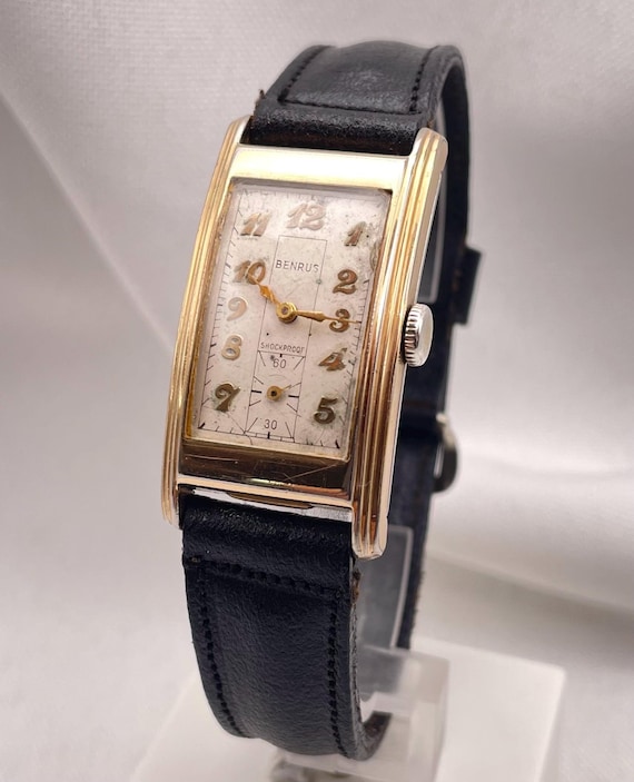 Amazing 1940s BENRUS  Doctors Rectangular Curvex … - image 2